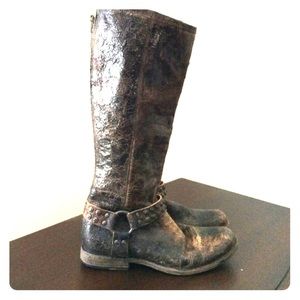 Frye Shoes - FRYE Phillip Tall Harness Studded Boots Frye Shoes - FRYE Phillip Tall Harness Studded Boots